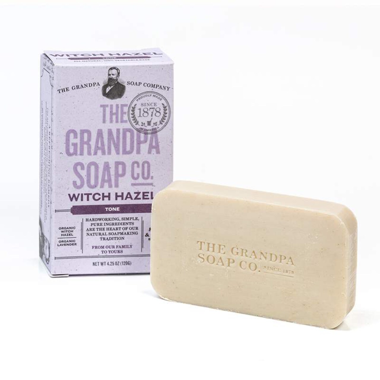 The Grandpa Soap Company Witch Hazel Tone Bar Soap 4.25 Oz Pack of 3
